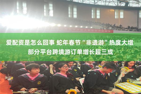 爱配资是怎么回事 蛇年春节“非遗游”热度大增 部分平台跨境游订单增长超三成