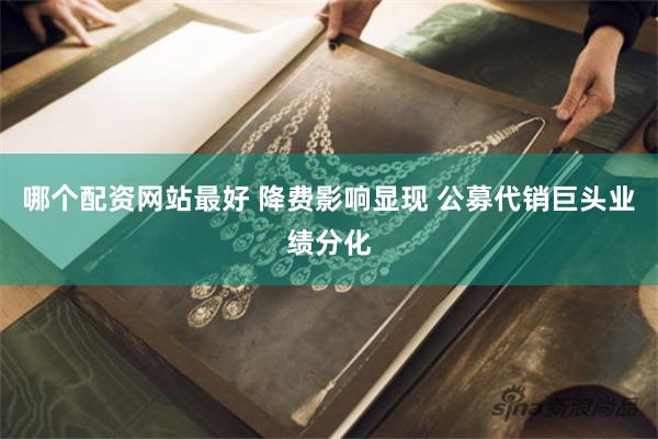 哪个配资网站最好 降费影响显现 公募代销巨头业绩分化