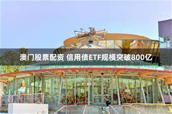 澳门股票配资 信用债ETF规模突破800亿