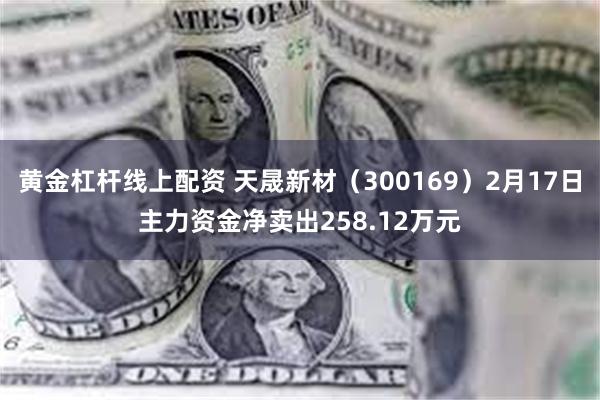 黄金杠杆线上配资 天晟新材（300169）2月17日主力资金净卖出258.12万元