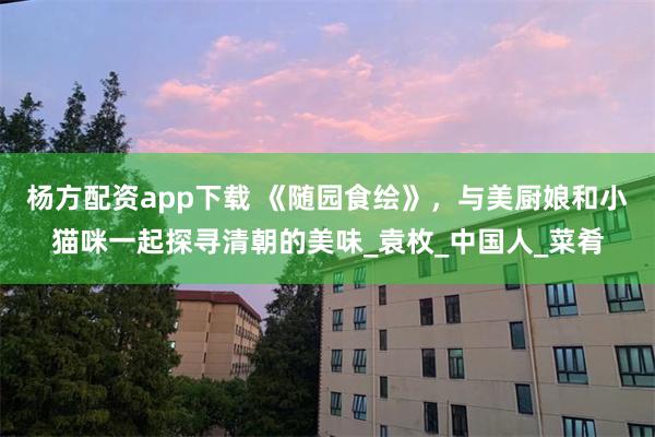杨方配资app下载 《随园食绘》，与美厨娘和小猫咪一起探寻清朝的美味_袁枚_中国人_菜肴