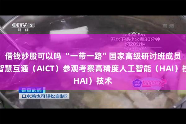借钱炒股可以吗 “一带一路”国家高级研讨班成员到智慧互通（AICT）参观考察高精度人工智能（HAI）技术