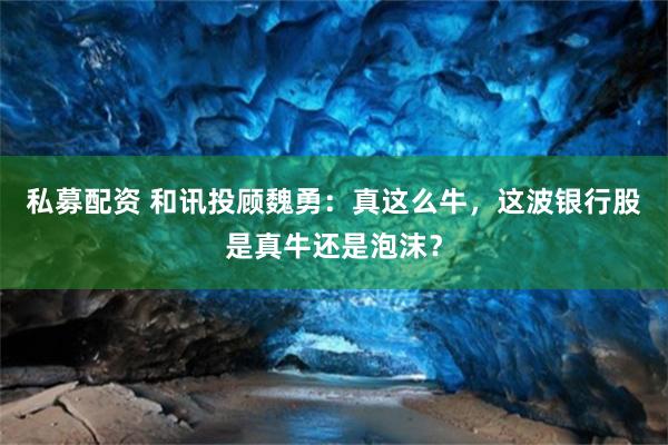 私募配资 和讯投顾魏勇：真这么牛，这波银行股是真牛还是泡沫？