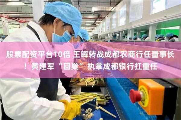 股票配资平台10倍 王晖转战成都农商行任董事长！黄建军 “回巢” 执掌成都银行扛重任